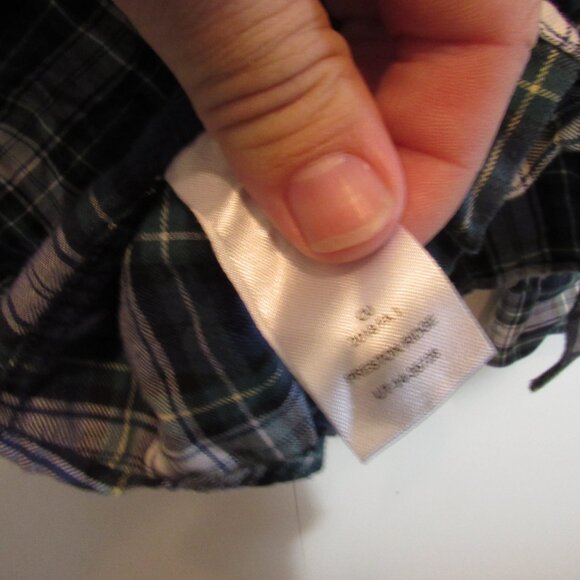 UNTUCKit Shirt Button Up Blue Grey Flannel Plaid Cotton Long Sleeves Sz. Large - Picture 8 of 10